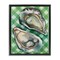 Stupell Industries Oysters on Green Plaid Floater Framed Canvas Wall Art Design by Daphne Polselli